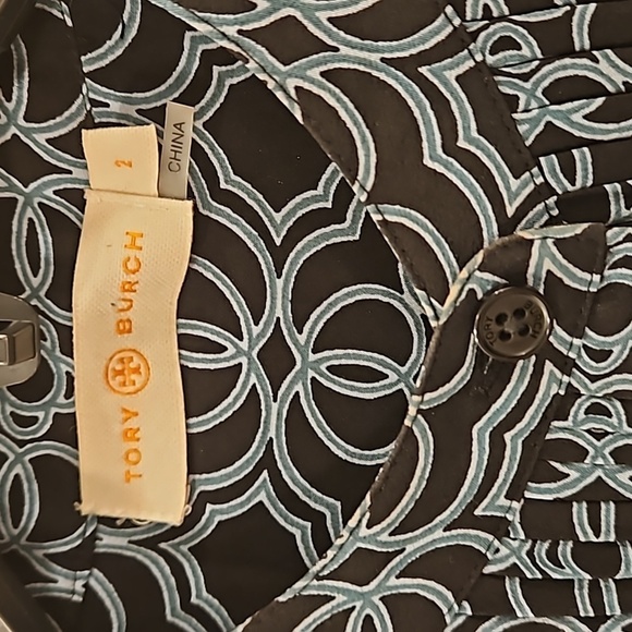 💕TORY BURCH💕 Massey Shirt Dress  ~ 100% Silk Black Pompidou 2 - Picture 13 of 14